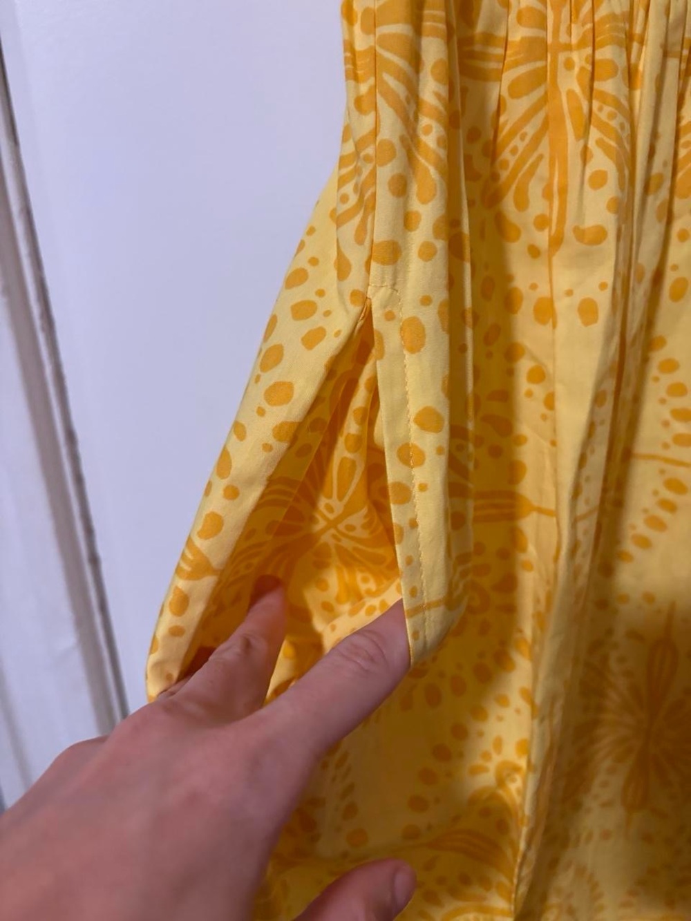 Uncle Frank sun-kissed cotton dress in yellow - Picture 4 of 8